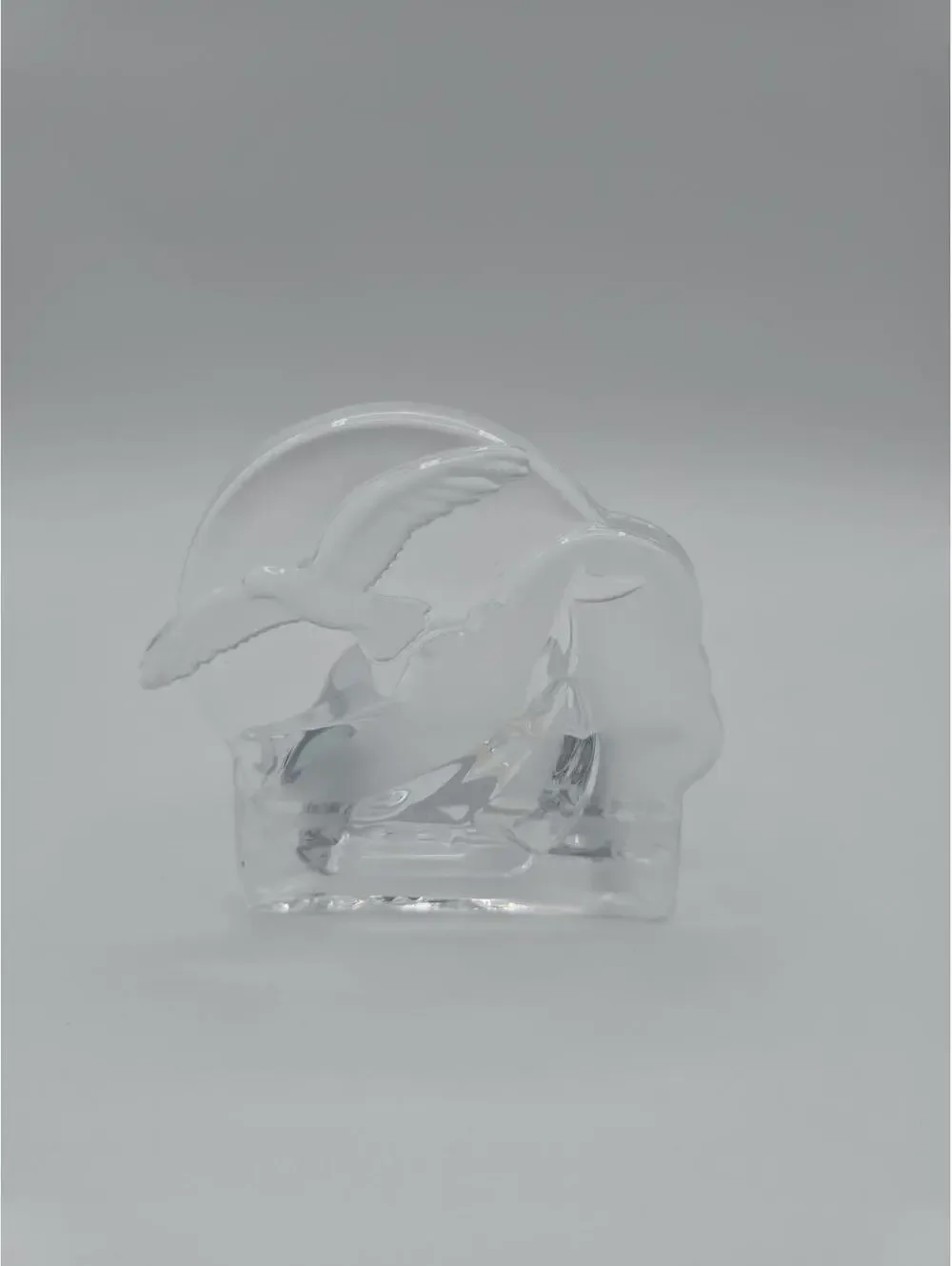 Vintage Retired PartyLite Seagull Sailboat Candle Holder w/Frosted Clear Glass